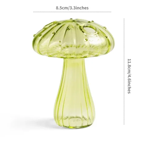 Мини ваза в виде бутона, стеклянная бутылка для ароматерапии в виде грибов, украшение для цветов, домашний декор, маленькая Настольная Ваза
