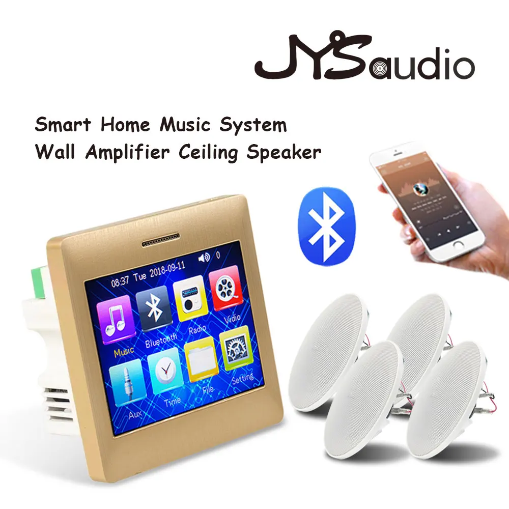 

Home Theater Sound System Bluetooth Mini Wall Amplifier Surround HiFi Stereo Ceiling Loudspeaker Music Player DIy Audio Kit Horn