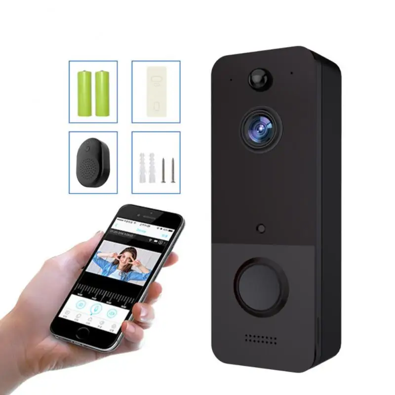 

Беспроводной дверной звонок 720p, двухсторонний дверной звонок с голосовым вызовом, камера с инфракрасным освещением, беспроводной умный дверной звонок с функцией ночного видения, умный дом