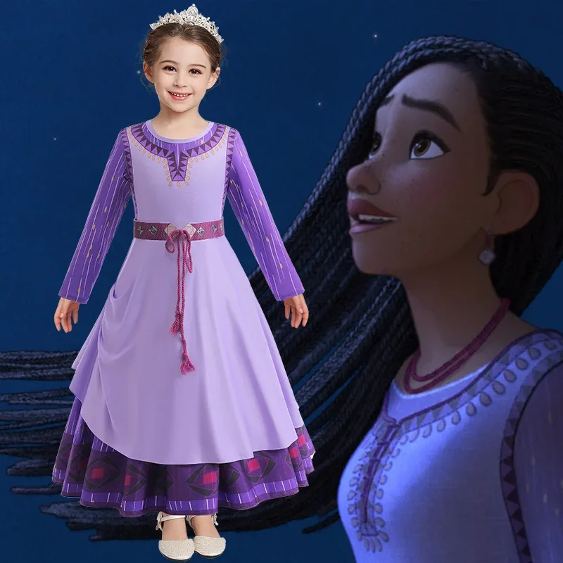 Костюм принцессы желания Аша для косплея на Хэллоуин девочек карнавал король
