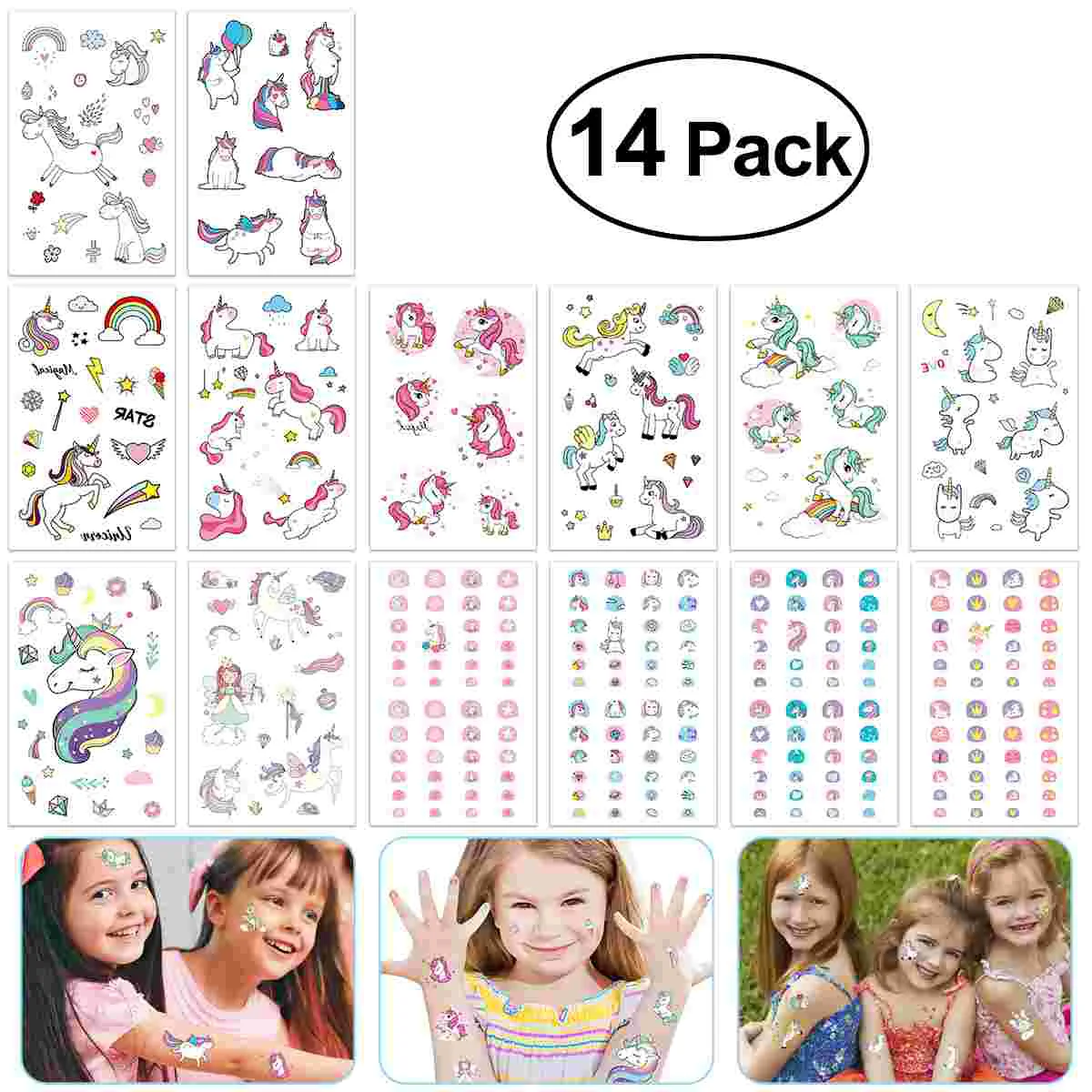 

1 Set Nails Stickers Temporary Horse Cartoon Sticker for Children Birthday