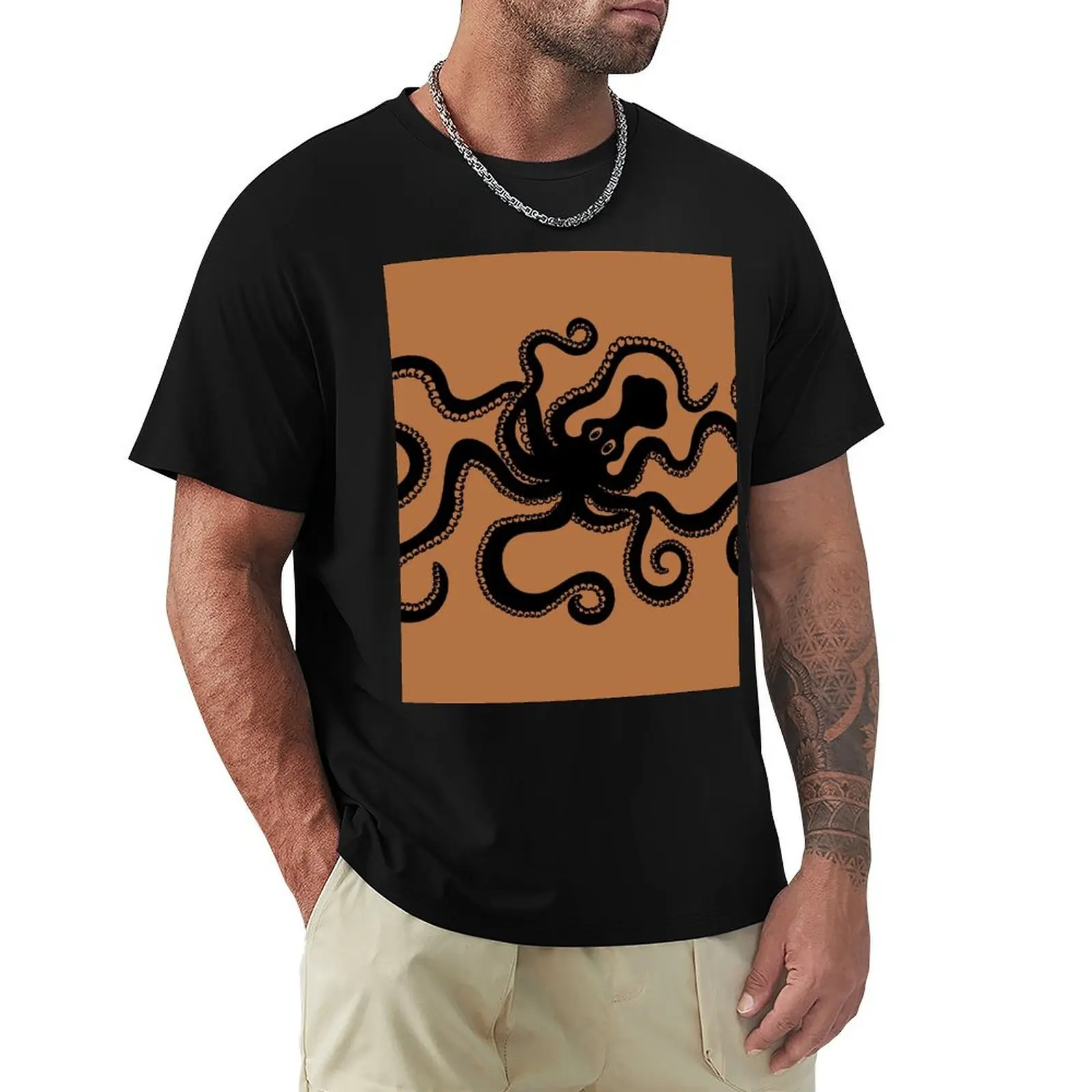 Миноан Осьминог-без украшений на керамической футболке забавные футболки для