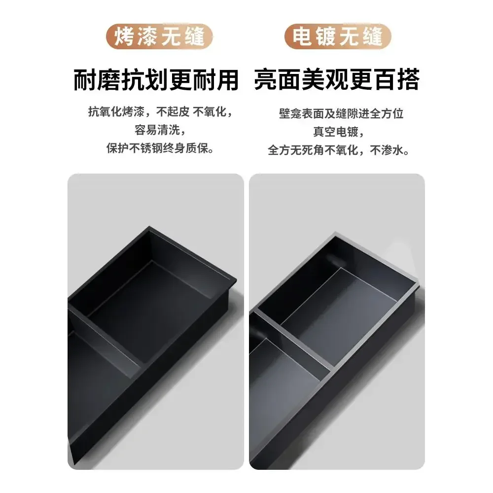 Перегородка из нержавеющей стали для унитаза ванной комнаты металлическая ниша