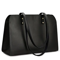 s zone women leather tote multi pocket large shoulder bag ladies work handbag purse with tassel