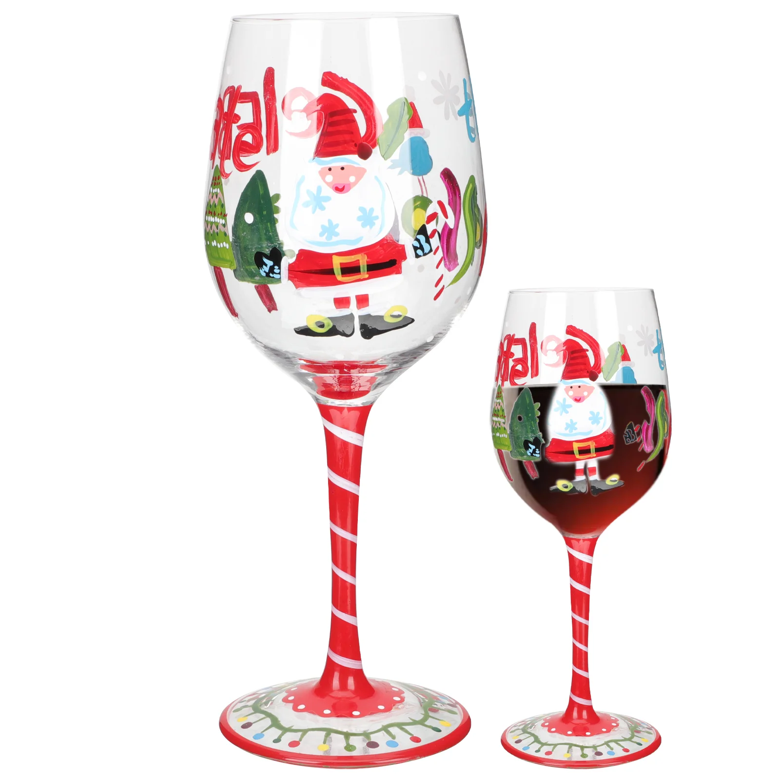 

Adorable Creative Festive Xmas Elements Goblet Christmas Wine for Hotel Festival Gift
