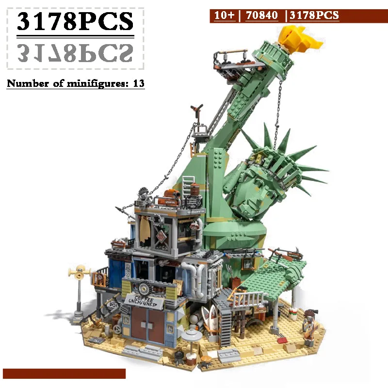 

In Doomsday Castle 3178PCS God Movie Goddess Series Compatible with 70840 45014 Model DIY Building Blocks Children's Toy GiftS
