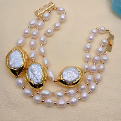 Белый жемчужный браслет SETTIMANA 8 дюймов