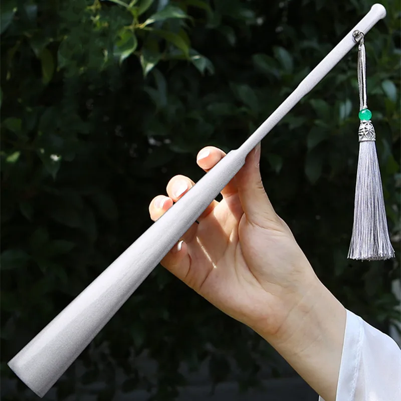 

Chinese Handmade Yuzhu Folding Fan, Large Lacquer Art Decorative Fan, Ancient Style Tai Chi Kung Fu Tactical Fan large hand fan