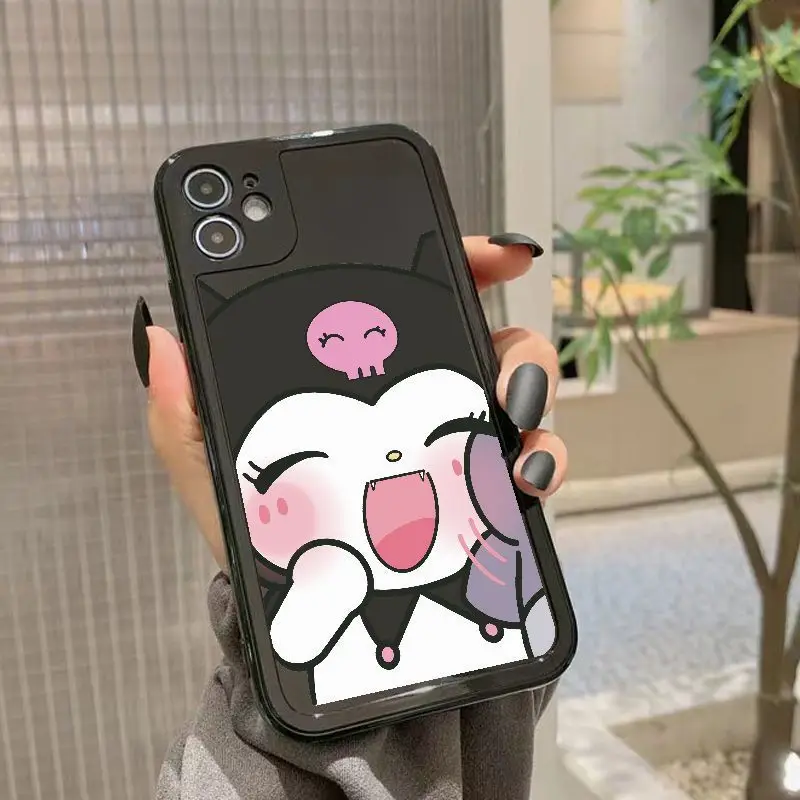 

Hello Kitty Kuromi Silicone Case for iPhone11 12 13promax 12mini 13Pro X XS MAX XR 7 Plus Cartoon Matte Non-slip Phone Holder