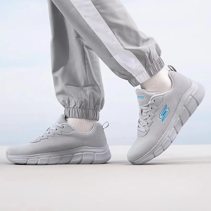 Мужские кроссовки Skechers. Новая летняя модная дышащая повседневная обувь. Легкая