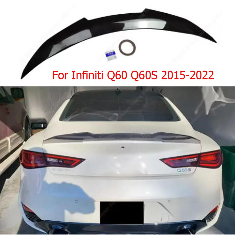 Фото Для Infiniti Q60 Q60S CV37 2.0T 3.0T 2-дверное купе 15-22: Задний спойлер HighKick в стиле PSM, обвес, тюнинг-комплект №1