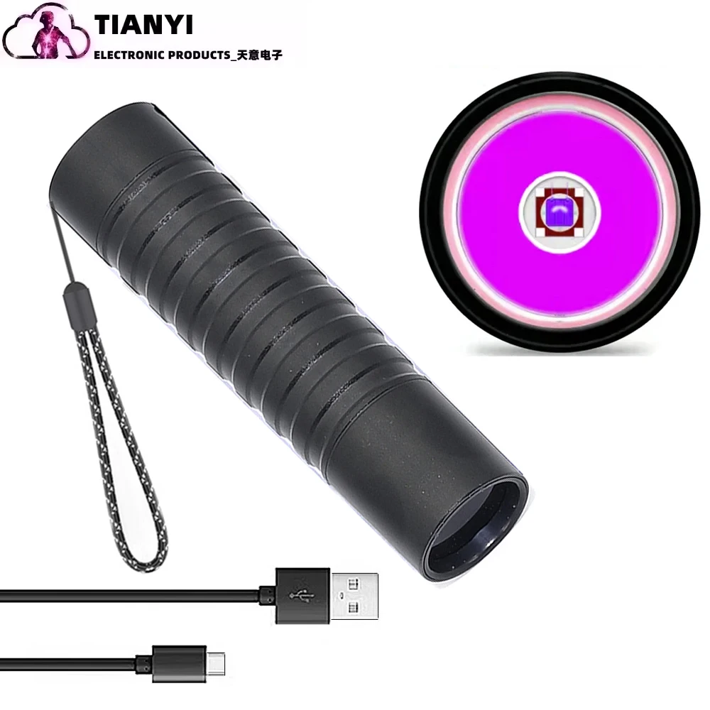Маленький УФ-фонарик Ziguang Type-C Мини-фонарик из алюминиевого сплава со встроенной