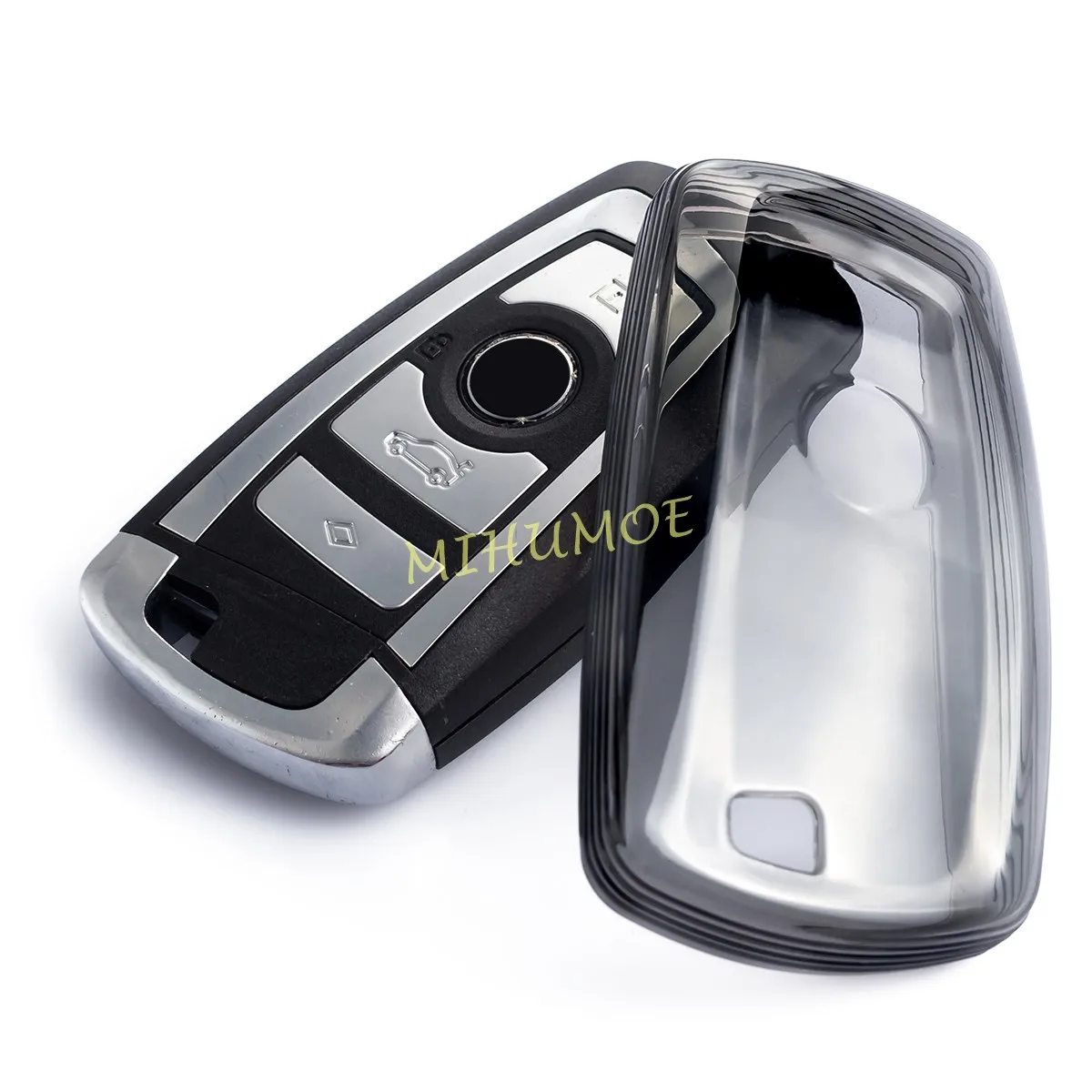 

Black Transparent Key Fob Case Cover Holder For BMW F20 F21 F22 F30 F31 F34 F10 F11 F07 F01 F25 F32 F36 F26 F01 F06 F12 F13