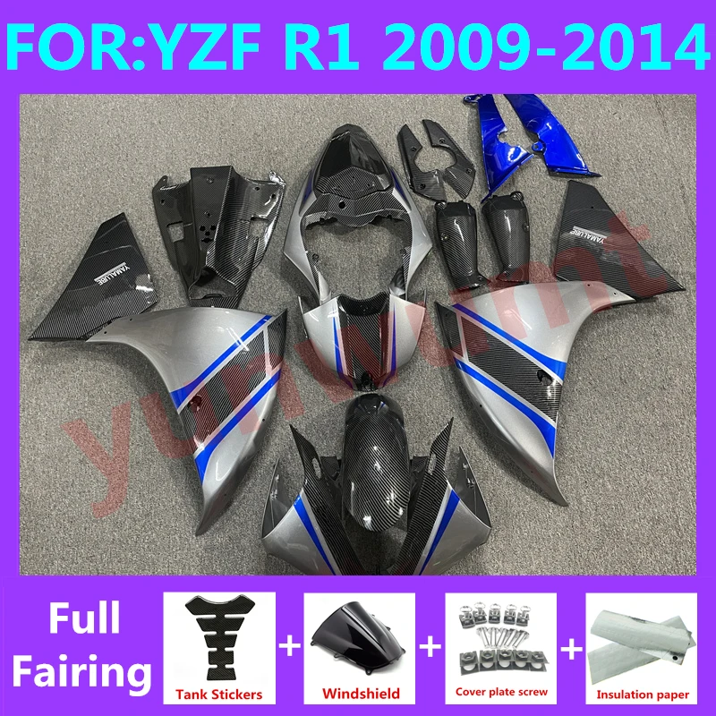 

NEW ABS Motorcycle full Fairing Kit fit For YZF R1 2009 2010 2011 2012 2013 2014 YFZ-R1 Bodywork Fairings kits set carbon fibre