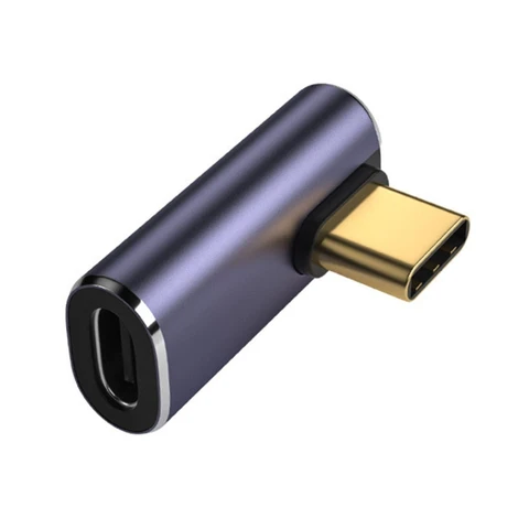 Адаптер с прямым углом USB C U-образный Прямой Угловой адаптер Type C на Type C 40 Гбит/с адаптер для быстрой передачи данных конвертер Зарядные адаптеры