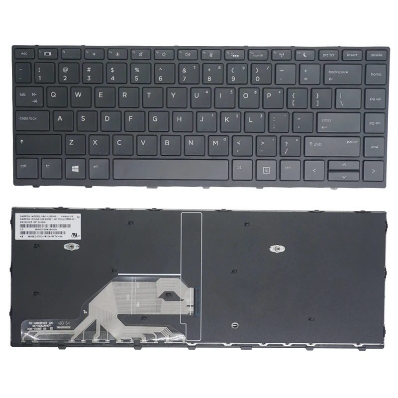 Новая английская клавиатура US для ноутбука HP Probook 430 G5 440 G5 445 G5, черная рамка, без подсветки