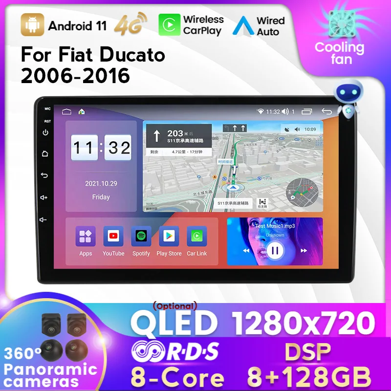Автомагнитола 8 ГБ + 128 Android для Citroen Jumper/Peugeot Boxer/FIAT Ducato 2006 мультимедийный плеер