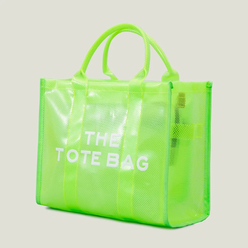

2023 New Luxury Fashion PVC Tote Bag Famous Designer Transparent Jelly Tote Large Capacity Shoulder Messenger Bags Women Handbag