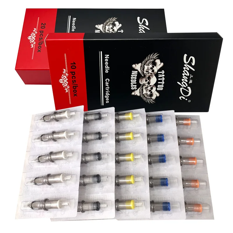 

Tattoo Cartridge Needle 20pcs/box #12(0.35MM) Transparent Soft Membrane Disposable Silicone Sterilized for Tattoo Pen Permanent
