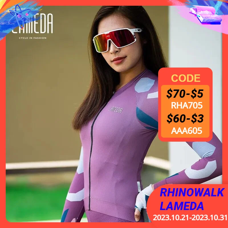 

Lameda Cycling Jersey Women Long Sleeve Spring Breathable Cycling Clothing Quick-Drying Women Cycling Jersey MTB Bike Clothes