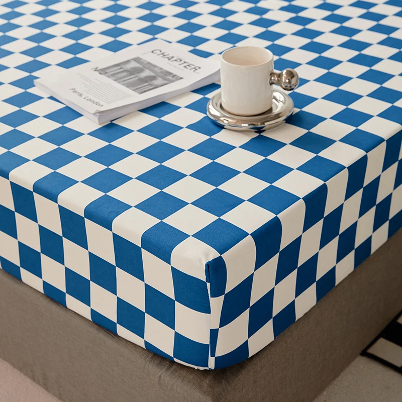 

Хлопковая простыня с резинками, нескользящий регулируемый наматрасник для двуспальной кровати, нескользящий 140x200 160x200 200x200 см