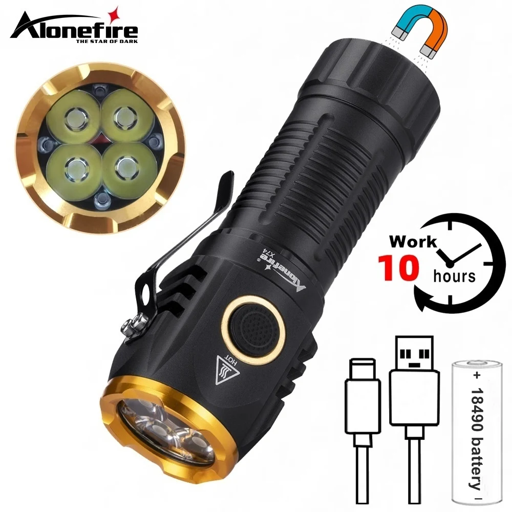 

AloneFire X74 портативный фонарик черный 20 Вт