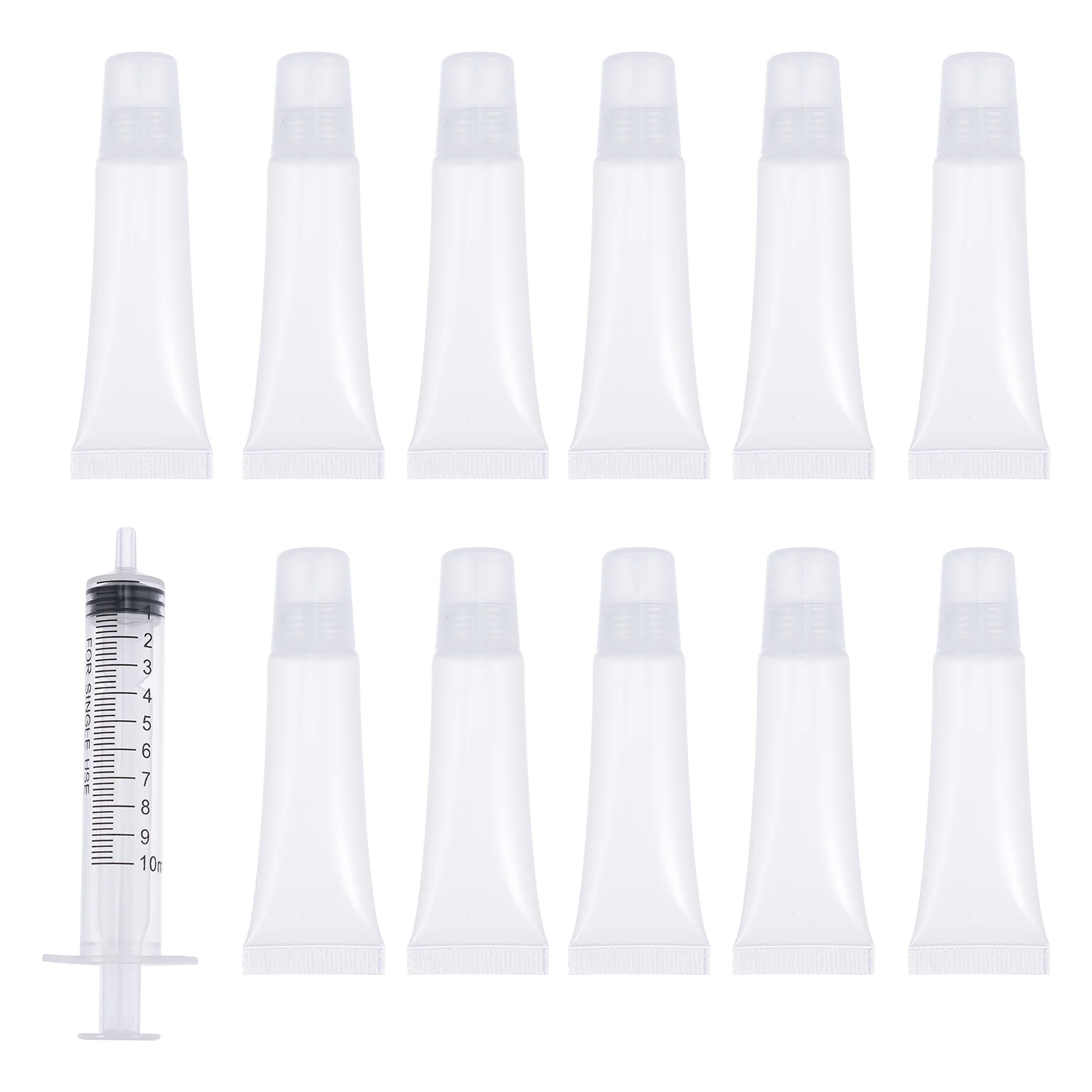

Lip Gloss Lipstick Tube Empty Balm Squeeze Tubes Bottle Container Containers Clear Sample Refillable Bulk Customvials Diy Holder