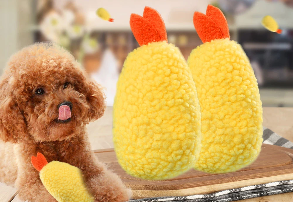 

Dog Plush Sounding Toys Cute Fried Shrimp Legs Pet Supplies Dog Toys Small and Medium Dogs Teddy French Bulldog Dog Accessories