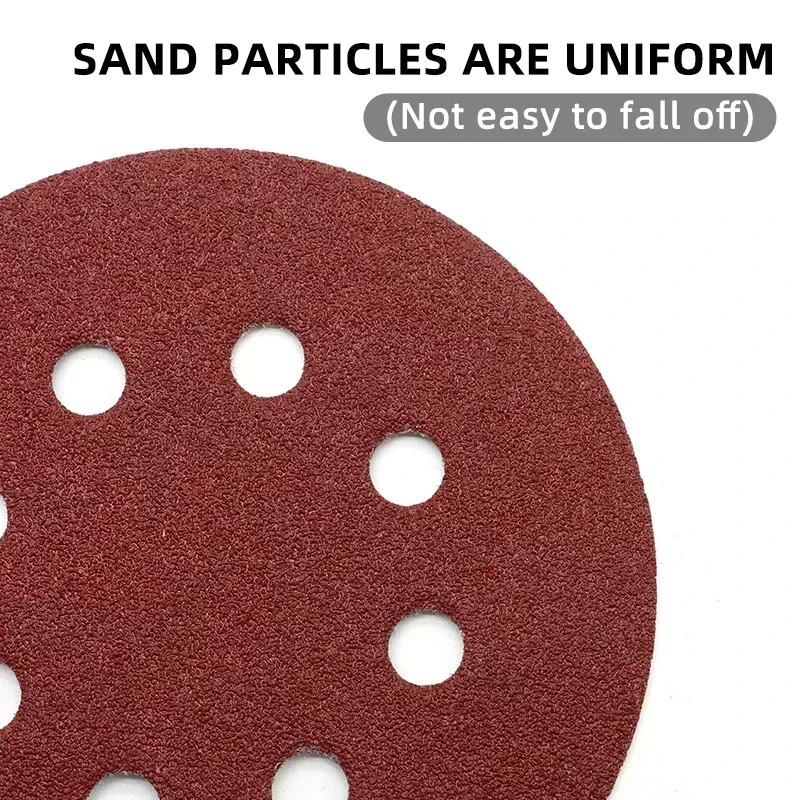 10 ~ 100 шт. шлифовальные диски клейкая наждачная бумага на липучке 5 дюймов 8