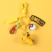 pokemon detective pikachu keychain pendant unisex cute creative personality schoolbag pendant doll birthday gift for children
