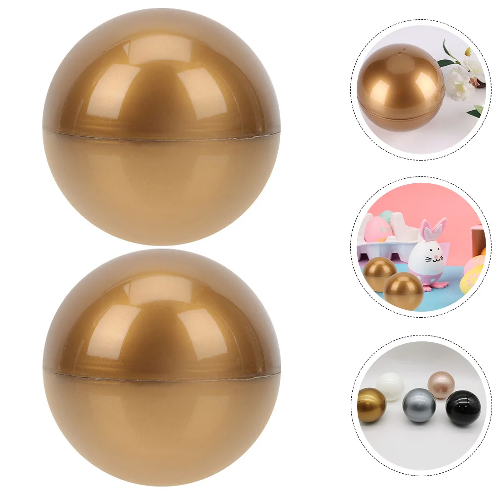 

2pcs Lottery Ball Eggs Plastic Toy Eggs Twist Eggs Opening Raffle Balls