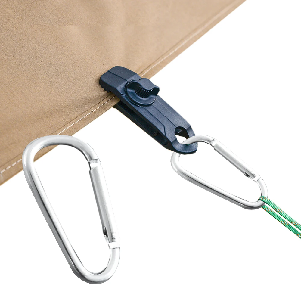 

5/8/10 PCS Tarpaulin Clip Tent Canopy Clip Buckle Outdoor Wind Rope Clamps Camping Accessories Reusable Awning Mountaineering