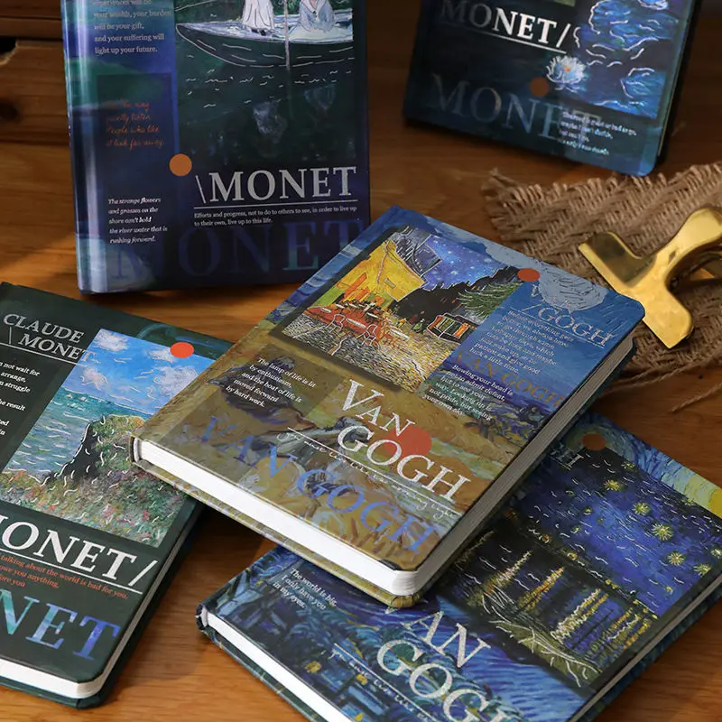 

Блокнот-планировщик А5 Ван Гога в клетку, блокнот с линейкой в виде цветущего миндаля и звездной ночи