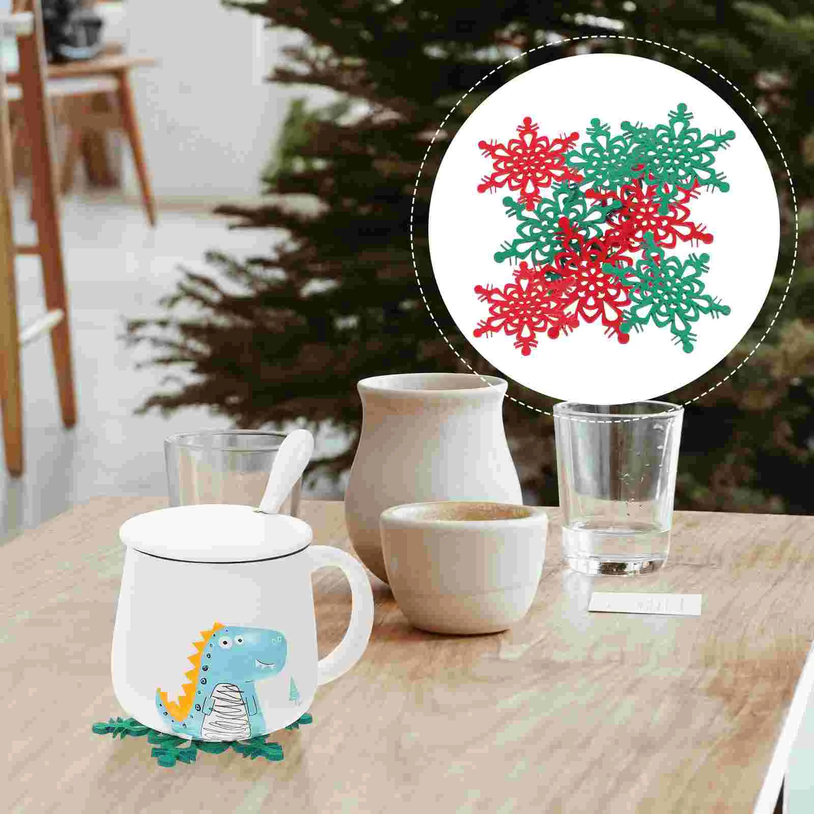 

12 Anti-scald Creative Non-slip Portable Mats Coasters for Festivals Anti-scalding