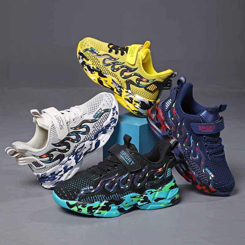 

New Boys' Camouflage Sneakers Breathable And Comfortable Foot Protection Soft Wear-Resistant Casual Children's Shoes