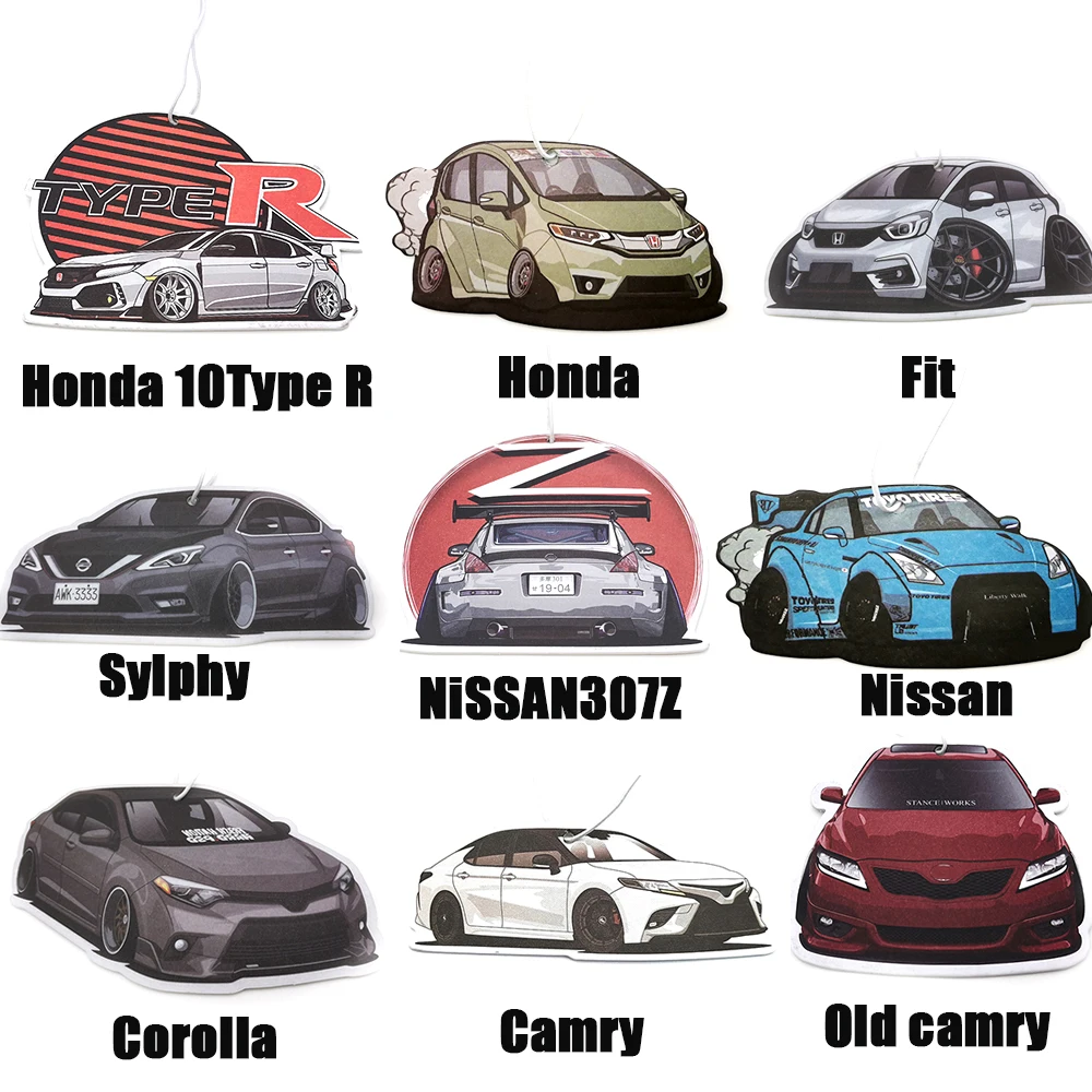 Автомобильный освежитель воздуха JDM, подвесной парфюм, автомобильный ароматизатор, дневной запах парфюма для Honda Nissan Toyota