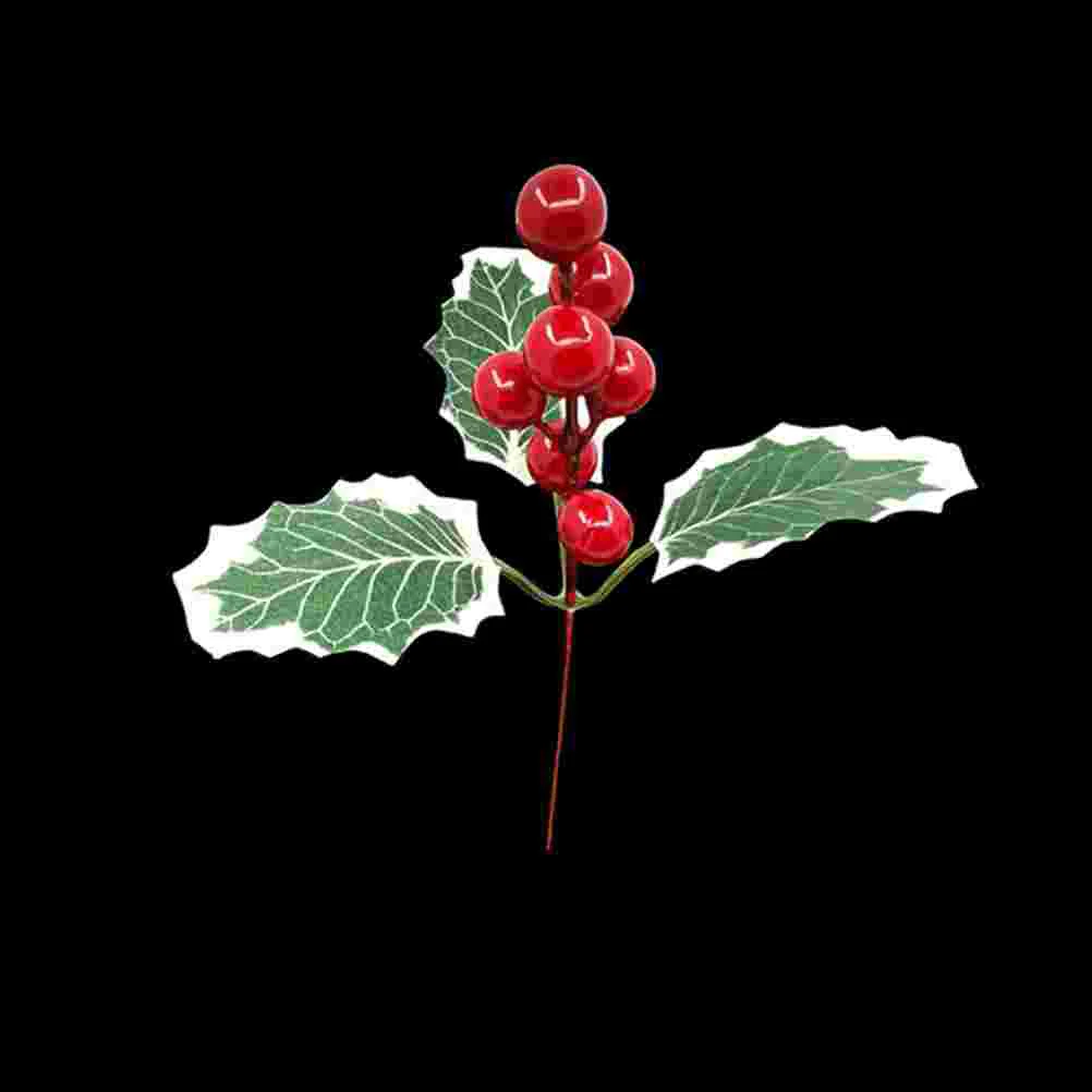 

Christmas Berry Picks Stems Holly Artificial Berries Branches Pine Faux Red Tree Decoration Flower Floral