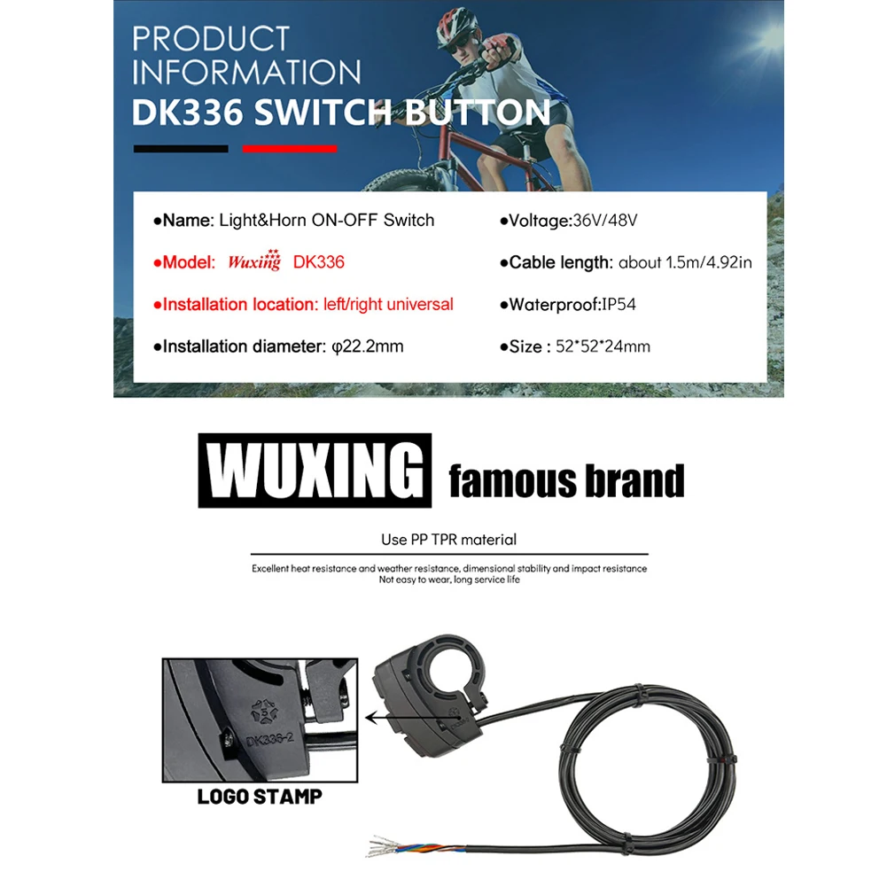 Поворотный сигнал для электровелосипеда водонепроницаемый 36 В/48 в |