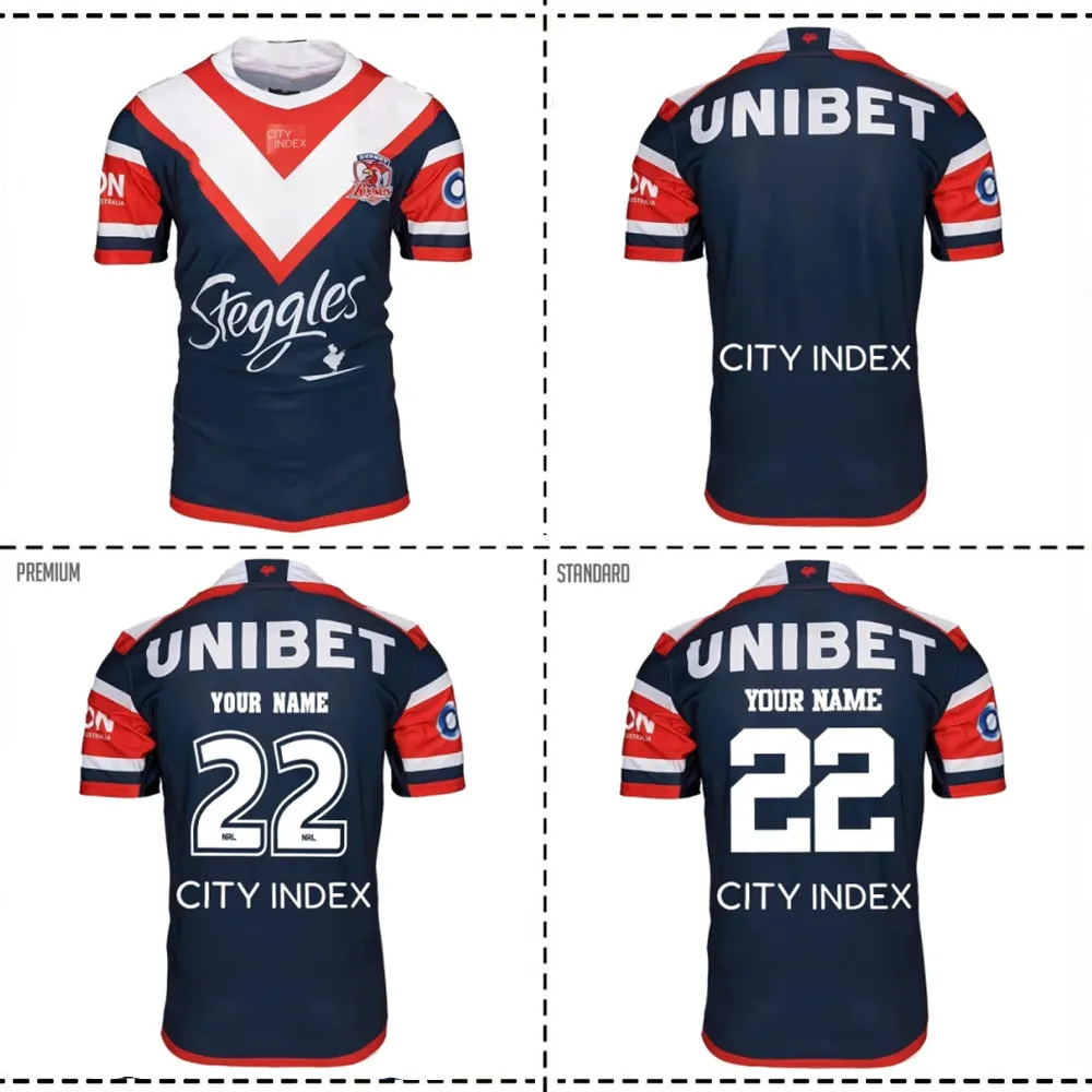 

2022 SYDNEY ROOSTERS HERITAGE RUGBY JERSEY 2022/2023 Sydney Roosters Heritage Rugby Jersey TRAINING JERSEY SHORTS size S--5XL