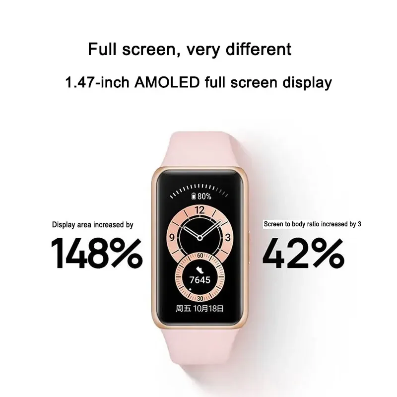 Смарт-браслет Huawei Band 6 мониторинг кислорода в крови напоминание о сердечном ритме