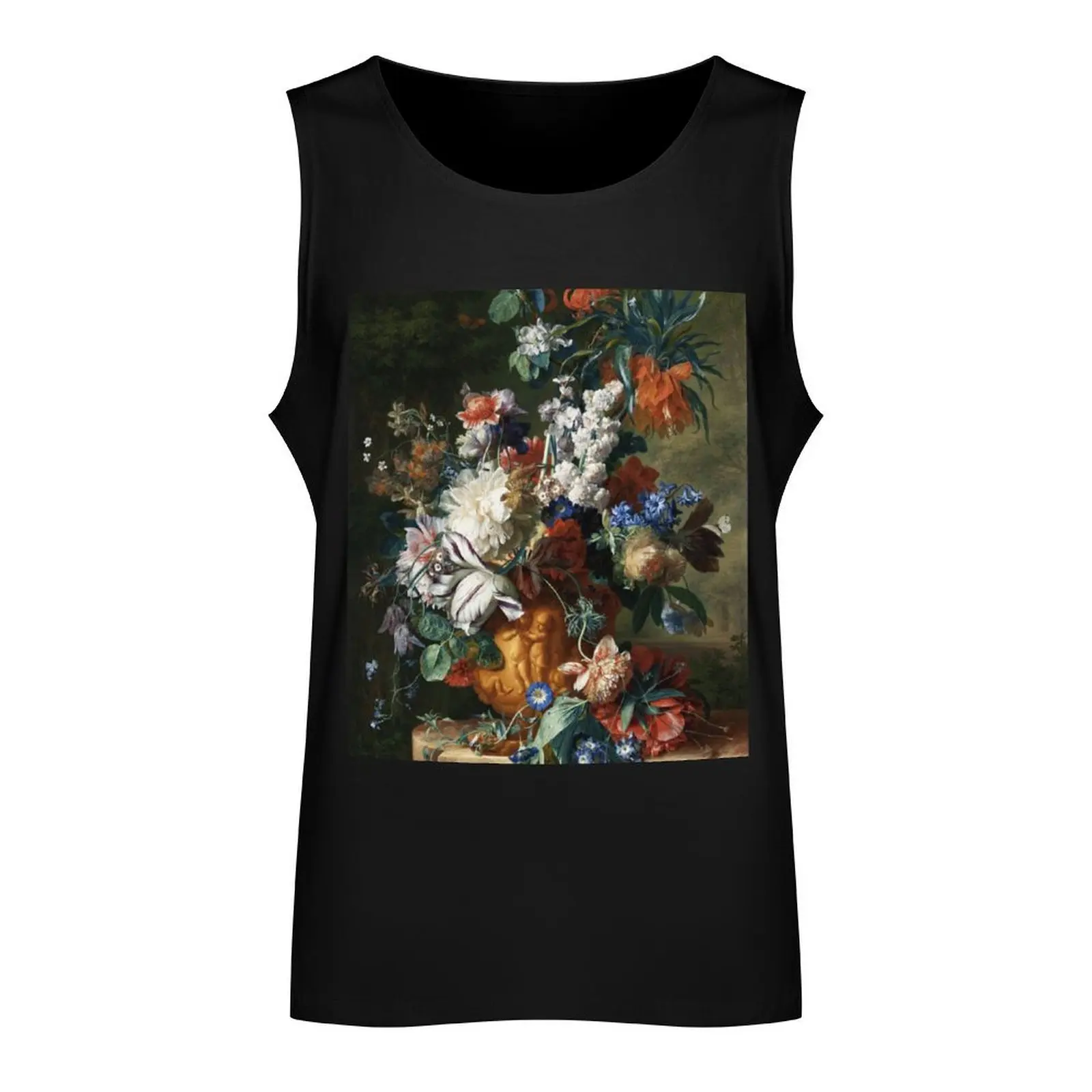 Майка Jan Van Huysum-букет цветов топ для спортзала летняя рубашка бодибилдинга без