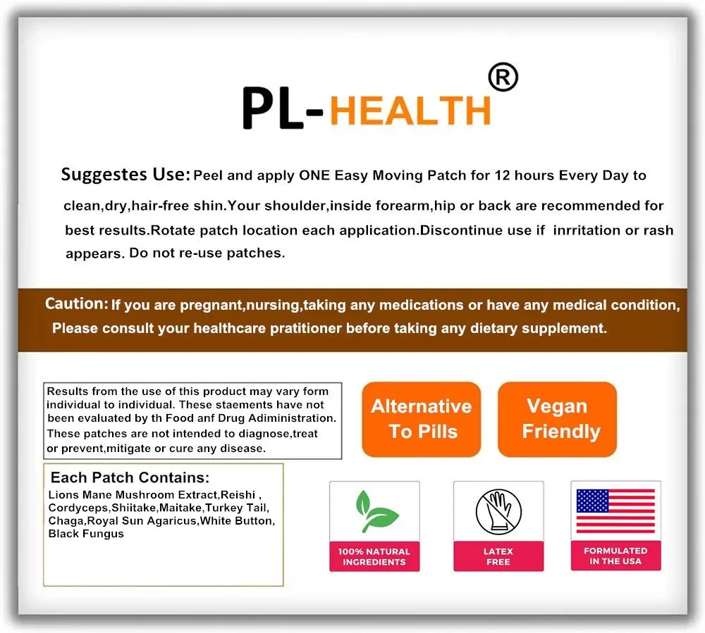 Улучшенные 10 грибковые комплексные трансдермальные Пластыри для запоминания