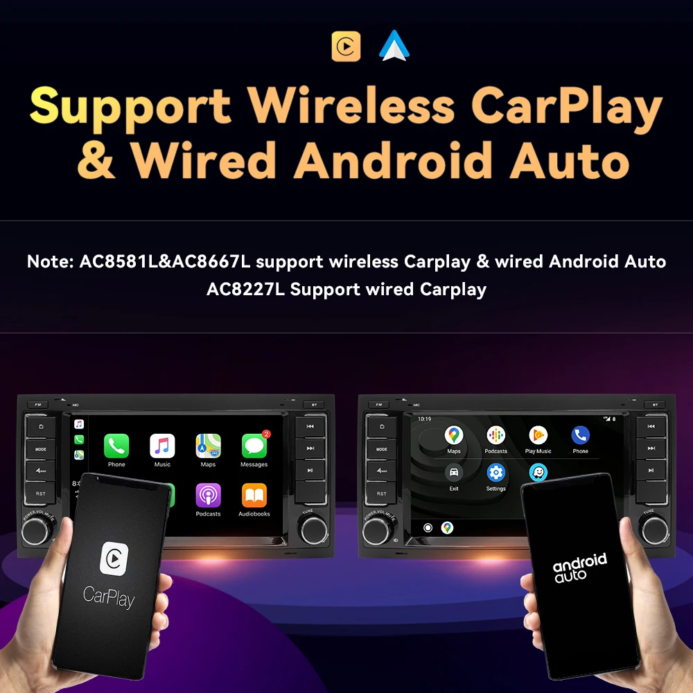 Автомобильный мультимедийный плеер Carplay 8 ГБ + 128 Гб Android 11 для VW Volkswagen Touareg Transporter T5
