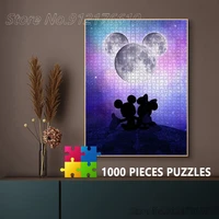 mickey and minnie cartoon puzzles disney mickey mouse jigsaw puzzles 1000 pieces paper game decompress toys for kids gifts