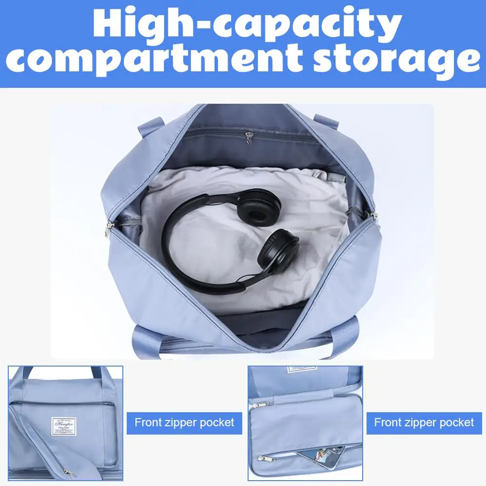 Large Capacity Women Sports Bag Lightweight Foldable Travel Bag For Sports Fitness Yoga Gym Weekend Trip