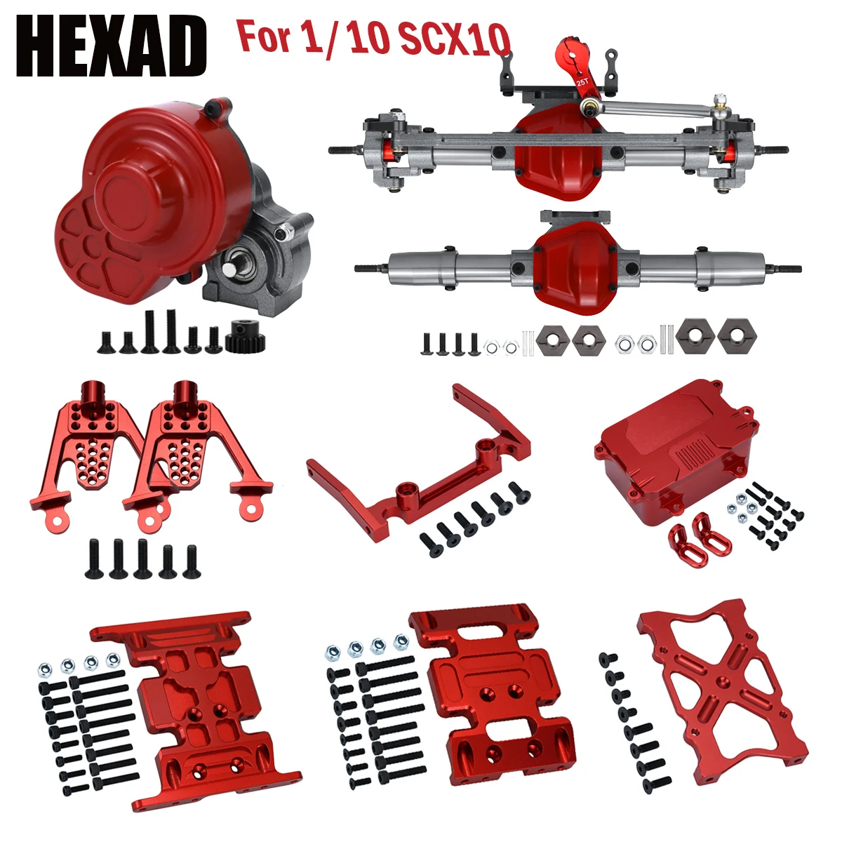 

1/10 RC Tracked Metal Chassis Kit 313mm 12.3" Wheelbase for SCX10 RC Car Axle Gearbox Equipment Box Damping Battery Plate Holder