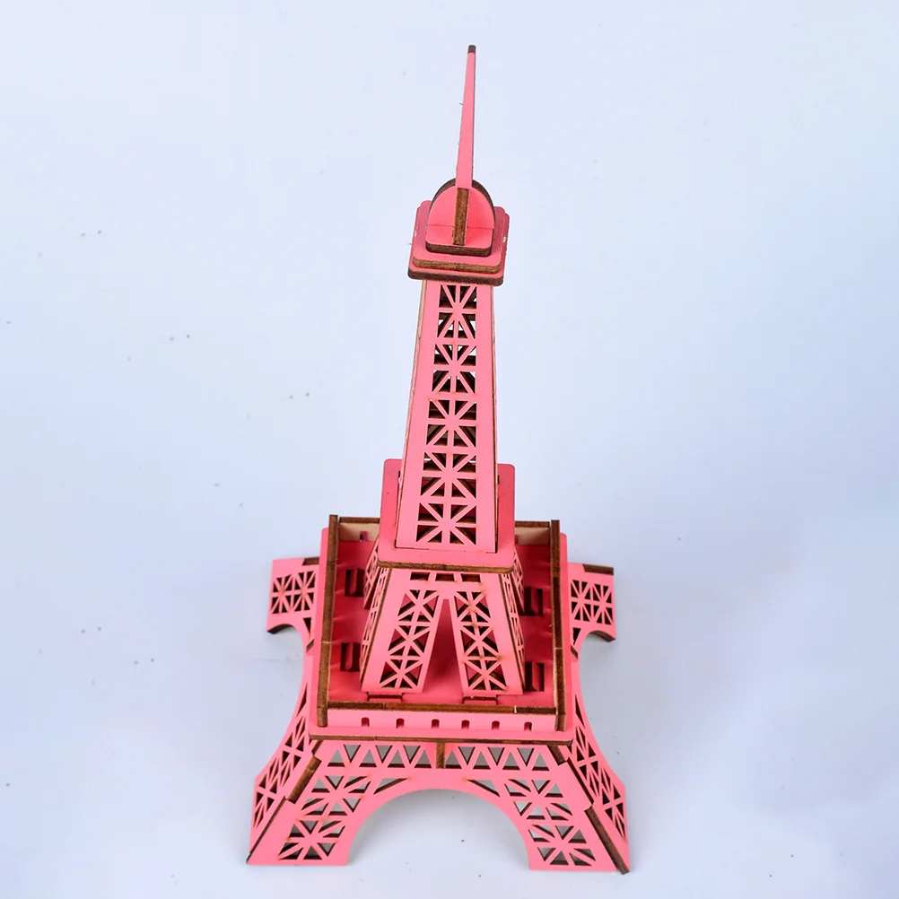 

3 D Eiffel Tower Jigsaw Educational Model Buildings Puzzle Wooden Kids 3D Child Assemble