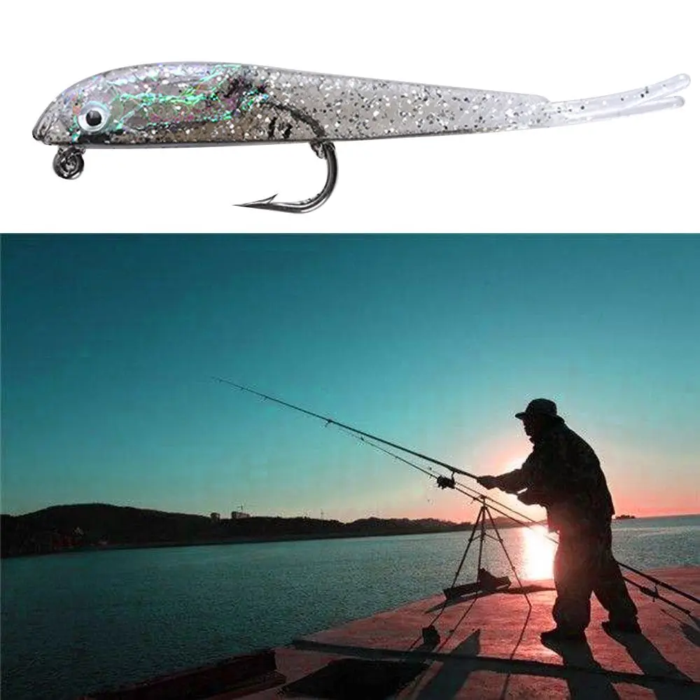 

10 Pcs 70mm Soft Silicone Fishing Fish Lures Baits Minnow Lure Crank Bait Tackle