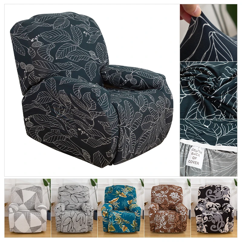 

Recliner Chair Cover Thick Soft Recliner Slipcover Sofa Couch Armchair Cover Elastic 4 Separate Piece Stretch Cover Living Room