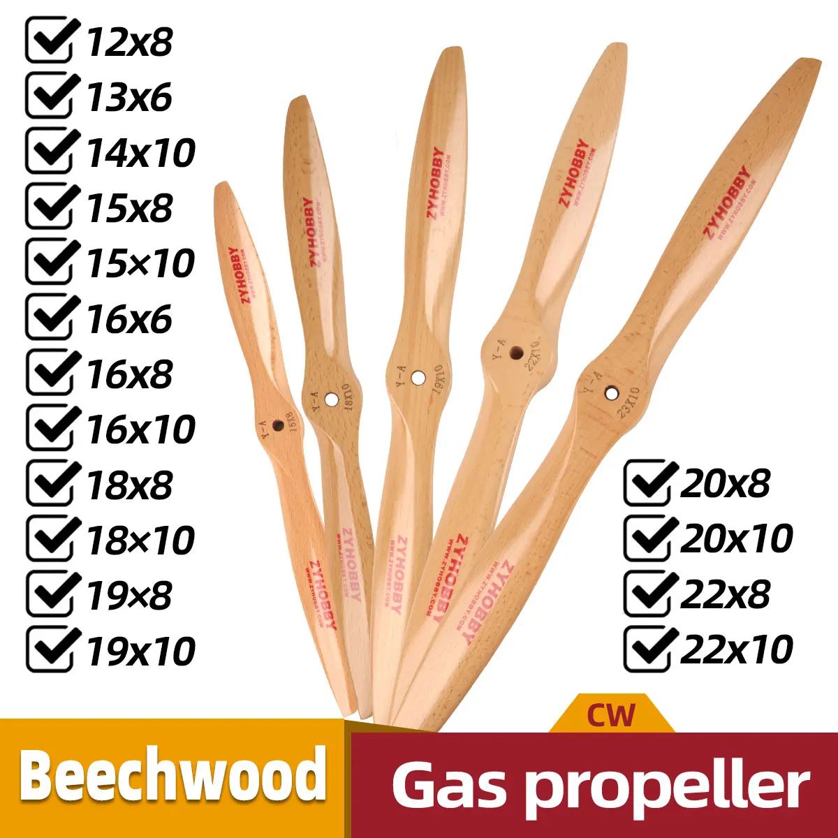 1 шт. деревянный пропеллер с вращением по часовой стрелке для женских моделей 12x8 13x6 14x6 14x10 15x8 16x6 16x8 16x10 18x8 18x10 19x8 19x10 20x8